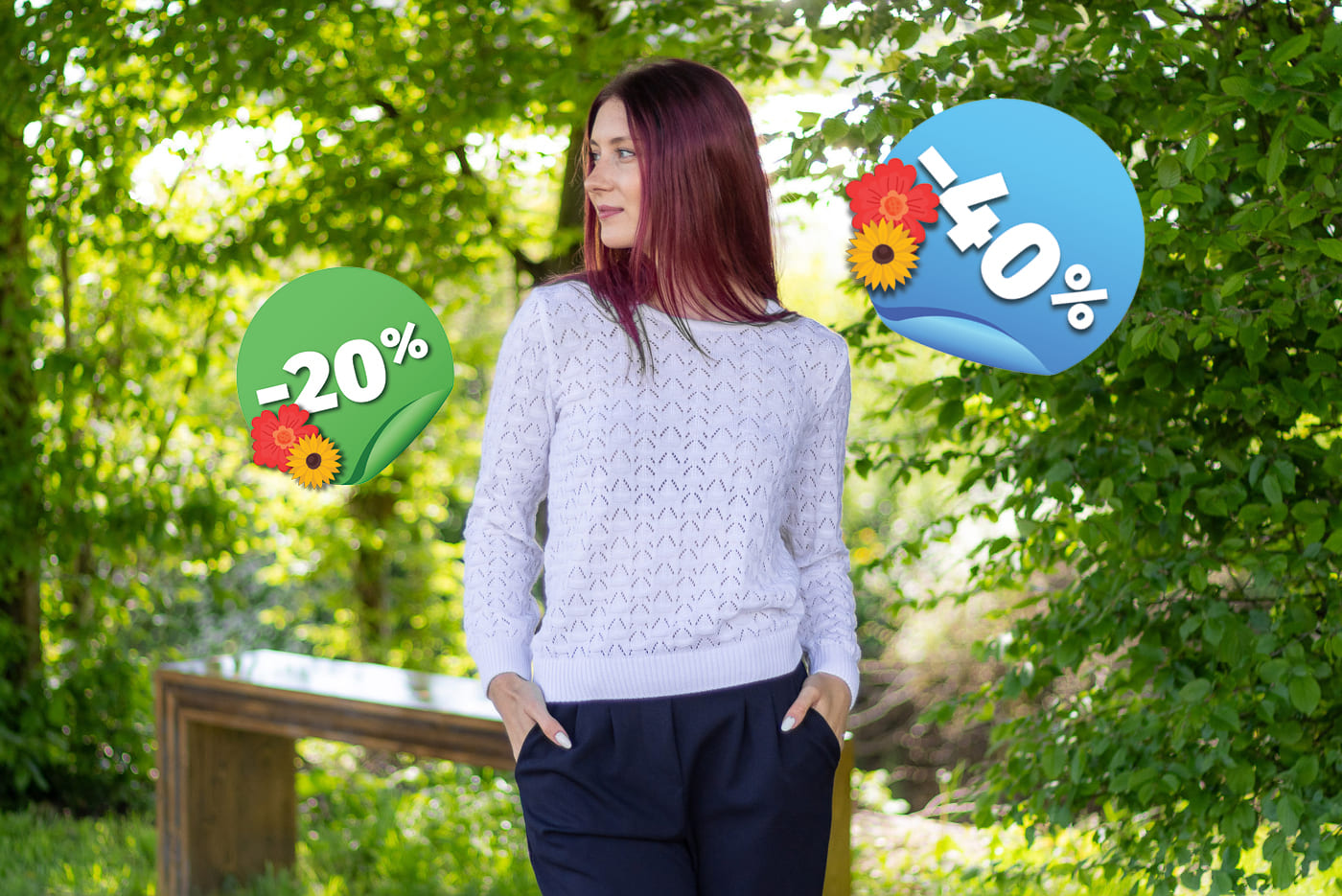 Vabimo vas, da izkoristite zadnje dni velikega poletnega znižanja, ki prinaša do 40 % popusta na izbrane modne pletenine.